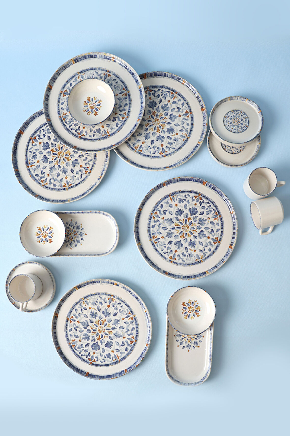 Keramika Sapphire Çeyiz Seti 26 Parça 6 kişilik 22743-44-45-46