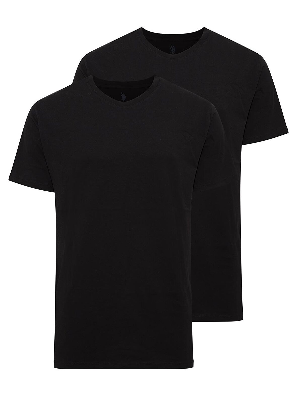 . - Erkek Battal Siyah 2 li Yuvarlak Yaka T-Shirt