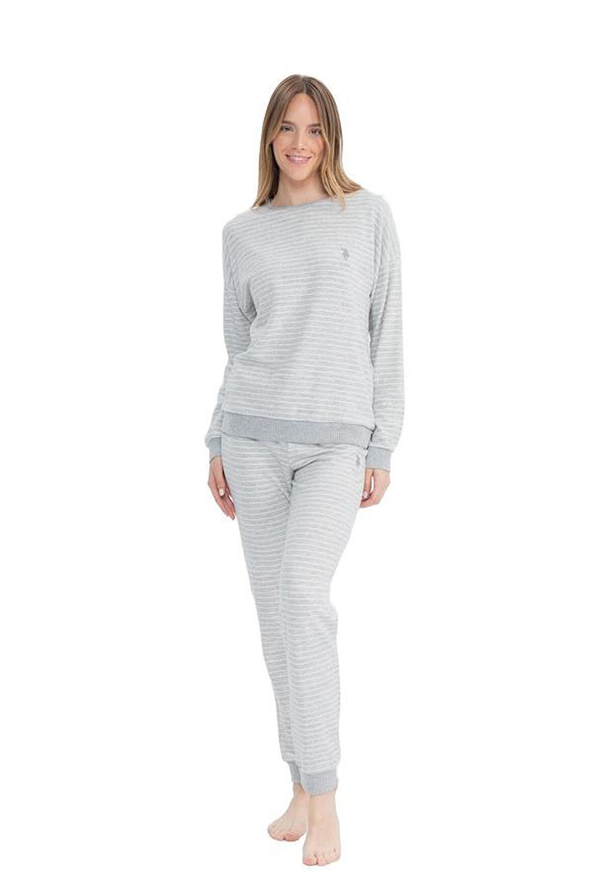 U.S POLO 17082 KADIN YUVARLAK YAKA PİJAMA TAKIM