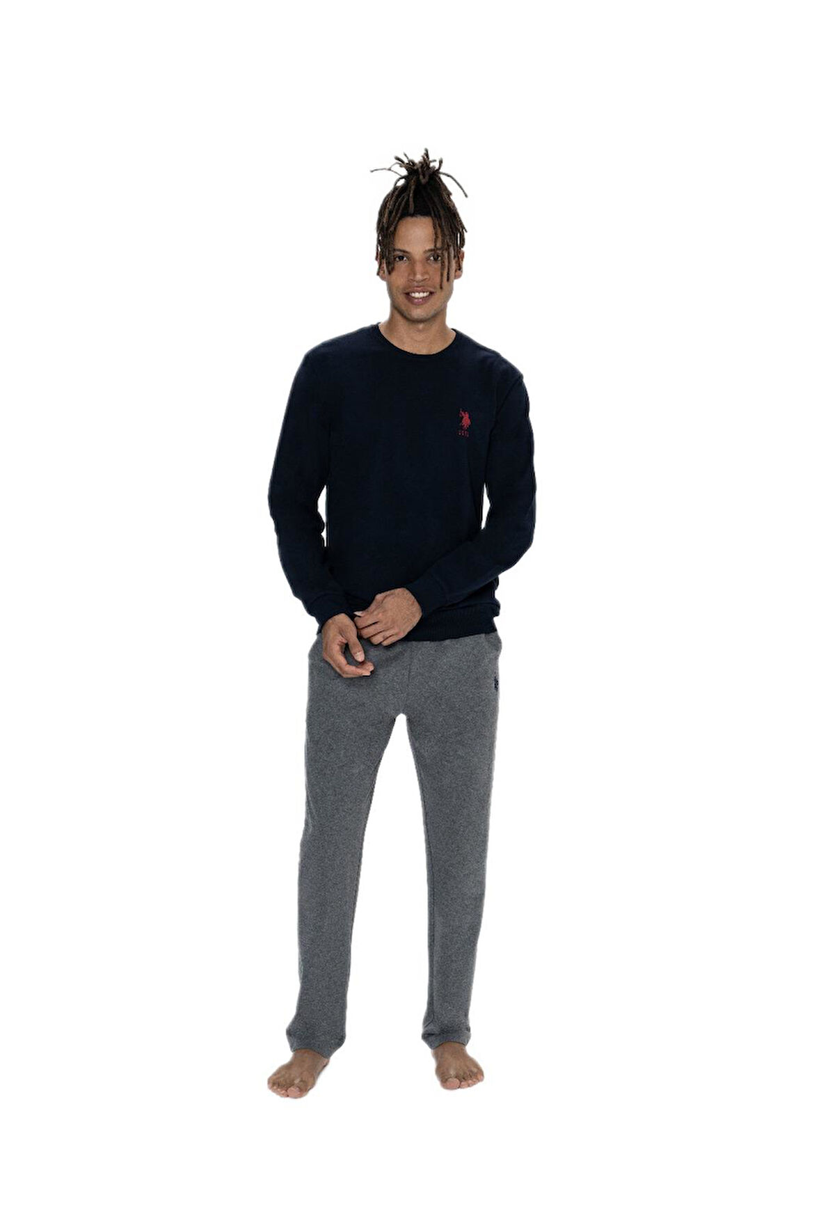 U.S. Polo Assn. Erkek Lacivert Pijama Takım 18847 