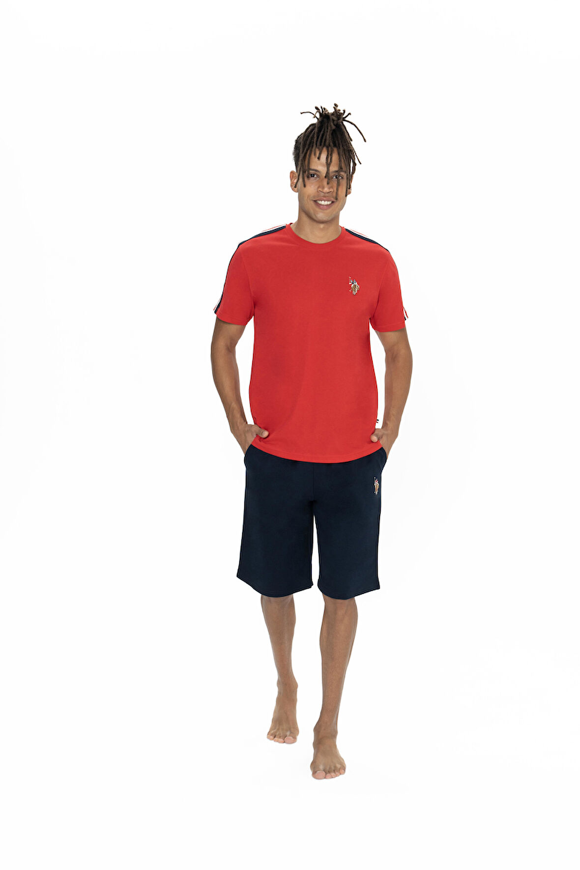 U.S. Polo Assn. Erkek Kırmızı Şort Takım 