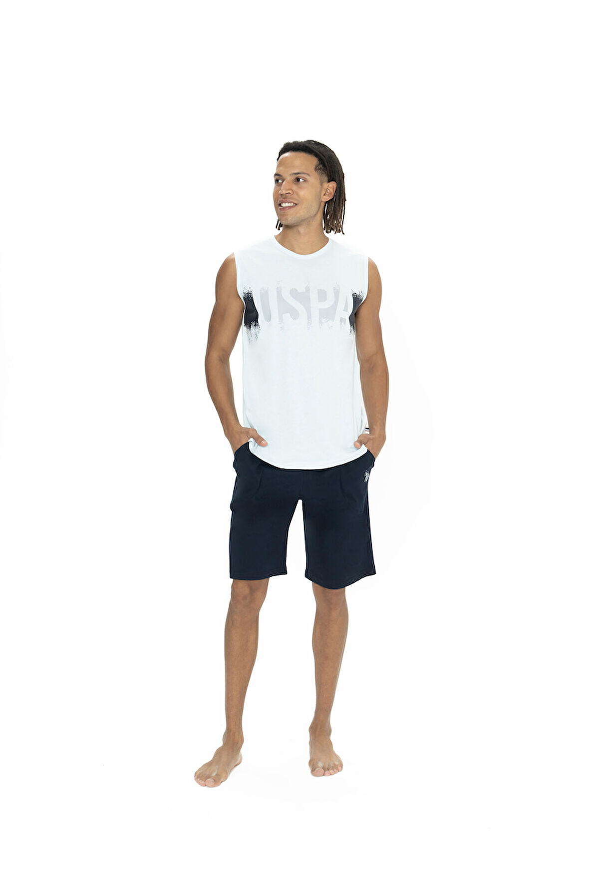 U.S. Polo Assn. Erkek Mavi Şort Takım 