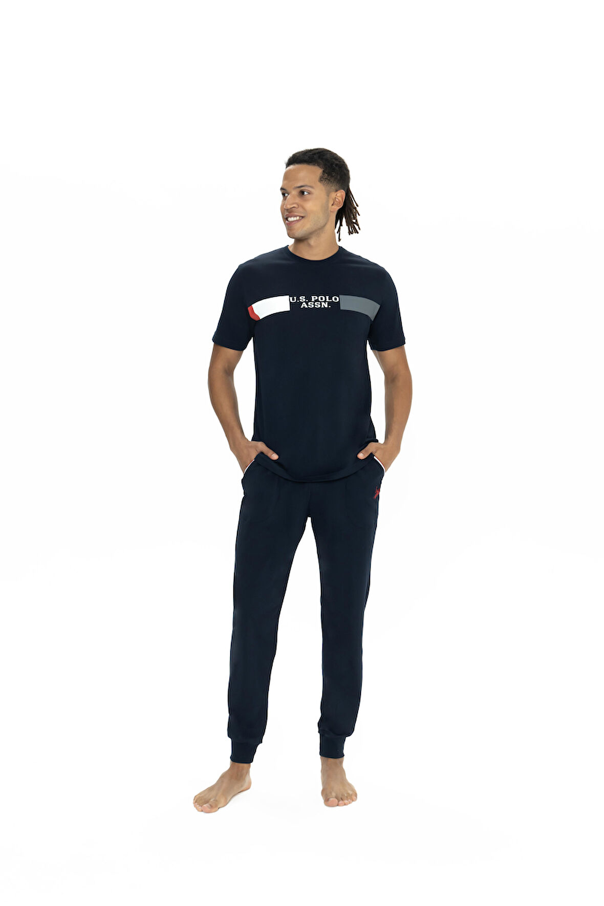 U.S. Polo Assn. Erkek Lacivert Pijama Takım 