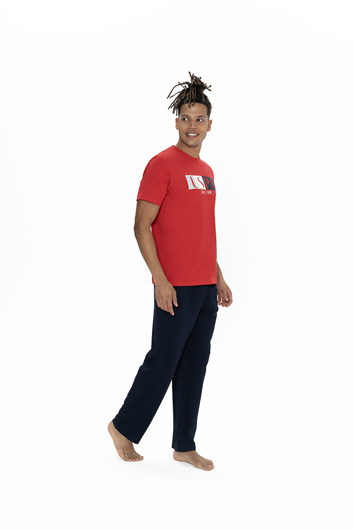 U.S. Polo Assn. Erkek Kırmızı Pijama Takım 