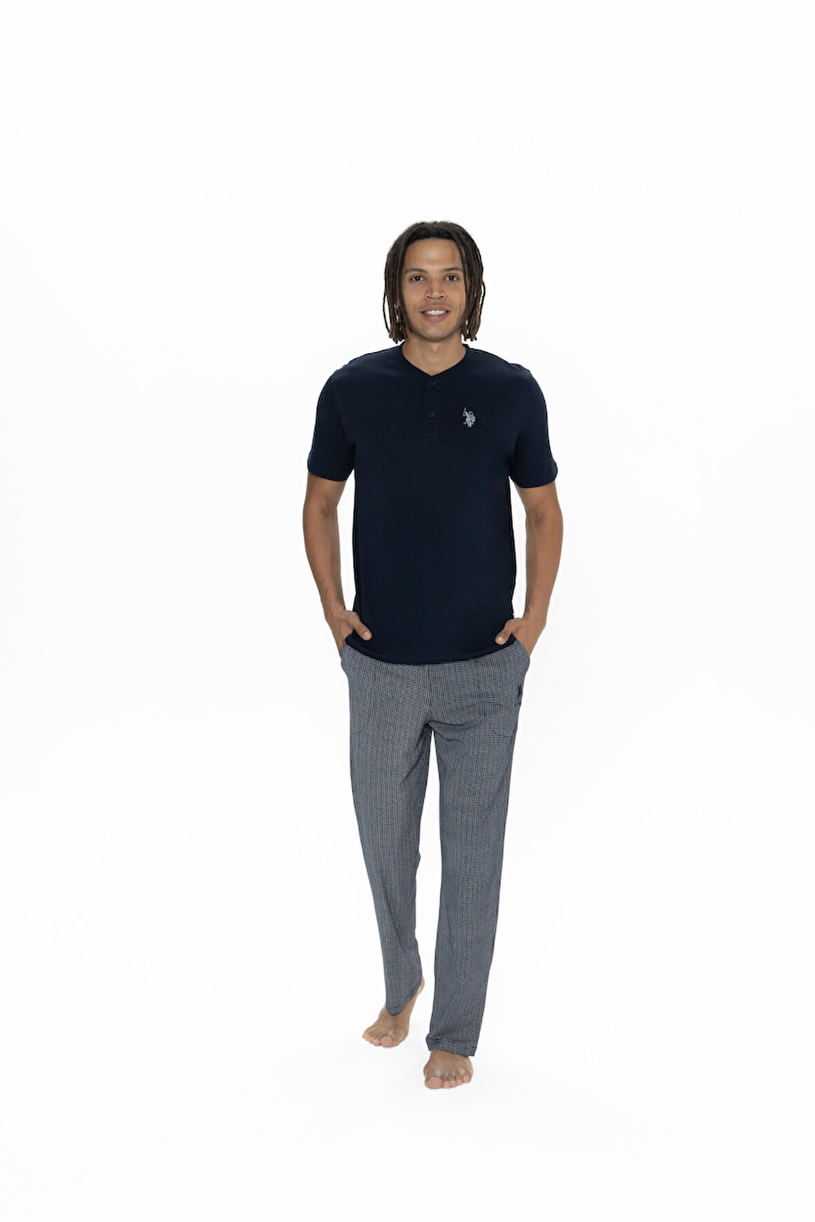 U.S. Polo Assn. Erkek Lacivert Pijama Takım 