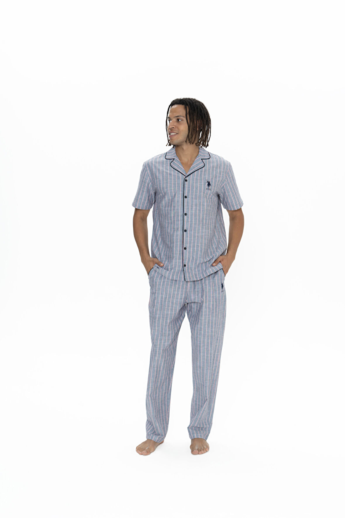 U.S. Polo Assn. Erkek Lacivert Pijama Takım 