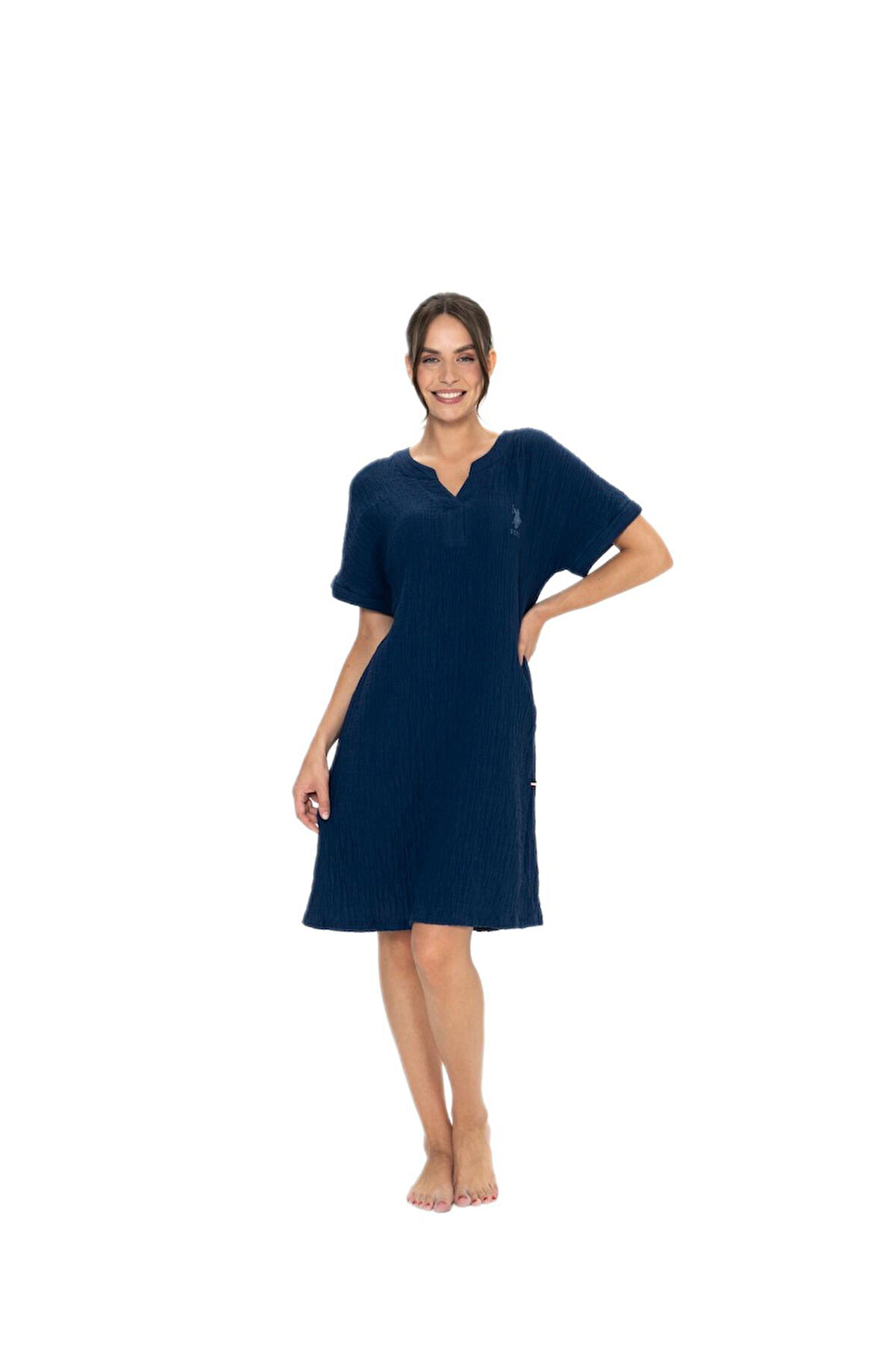 U.S. Polo Assn. Kadın Lacivert Gecelik 20018