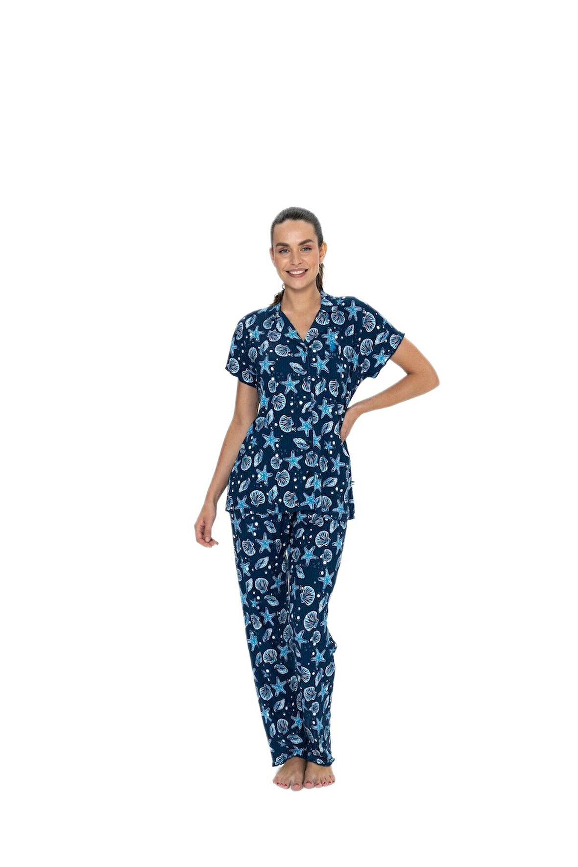 U.S. Polo Assn. Kadın Lacivert Pijama Takım 20084 