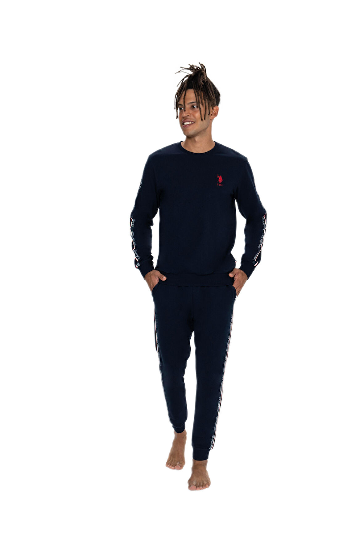 U.S. Polo Assn. Erkek Lacivert Pijama Takım 18923