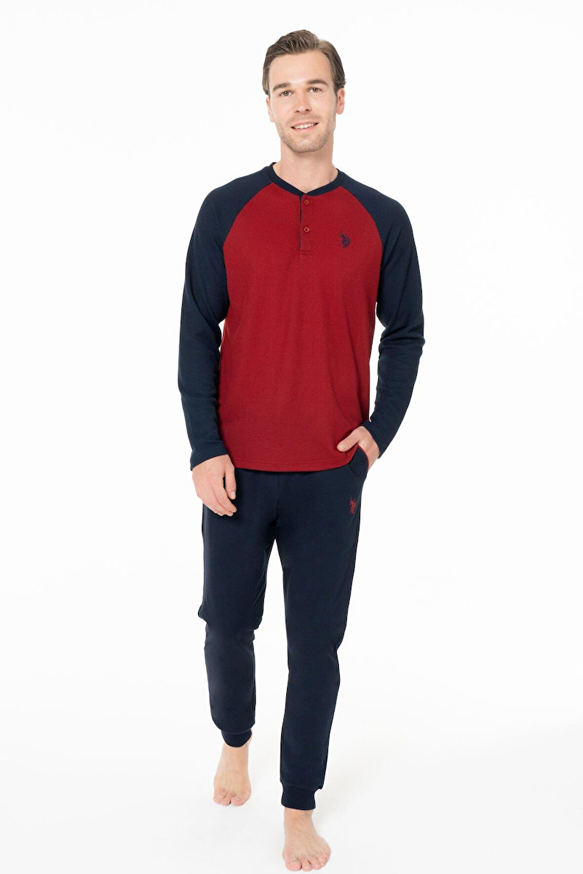 U.S POLO 18960-B BATTAL ERKEK PİJAMA TAKIM