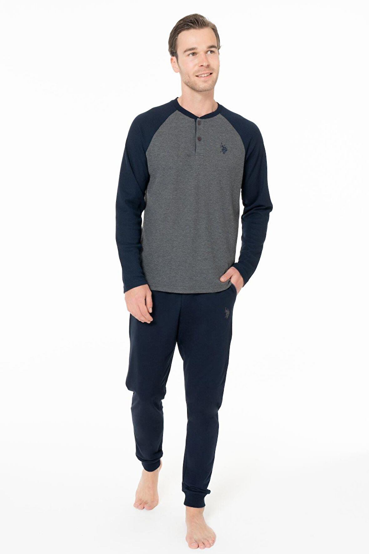 U.S POLO 18960-B BATTAL ERKEK PİJAMA TAKIM