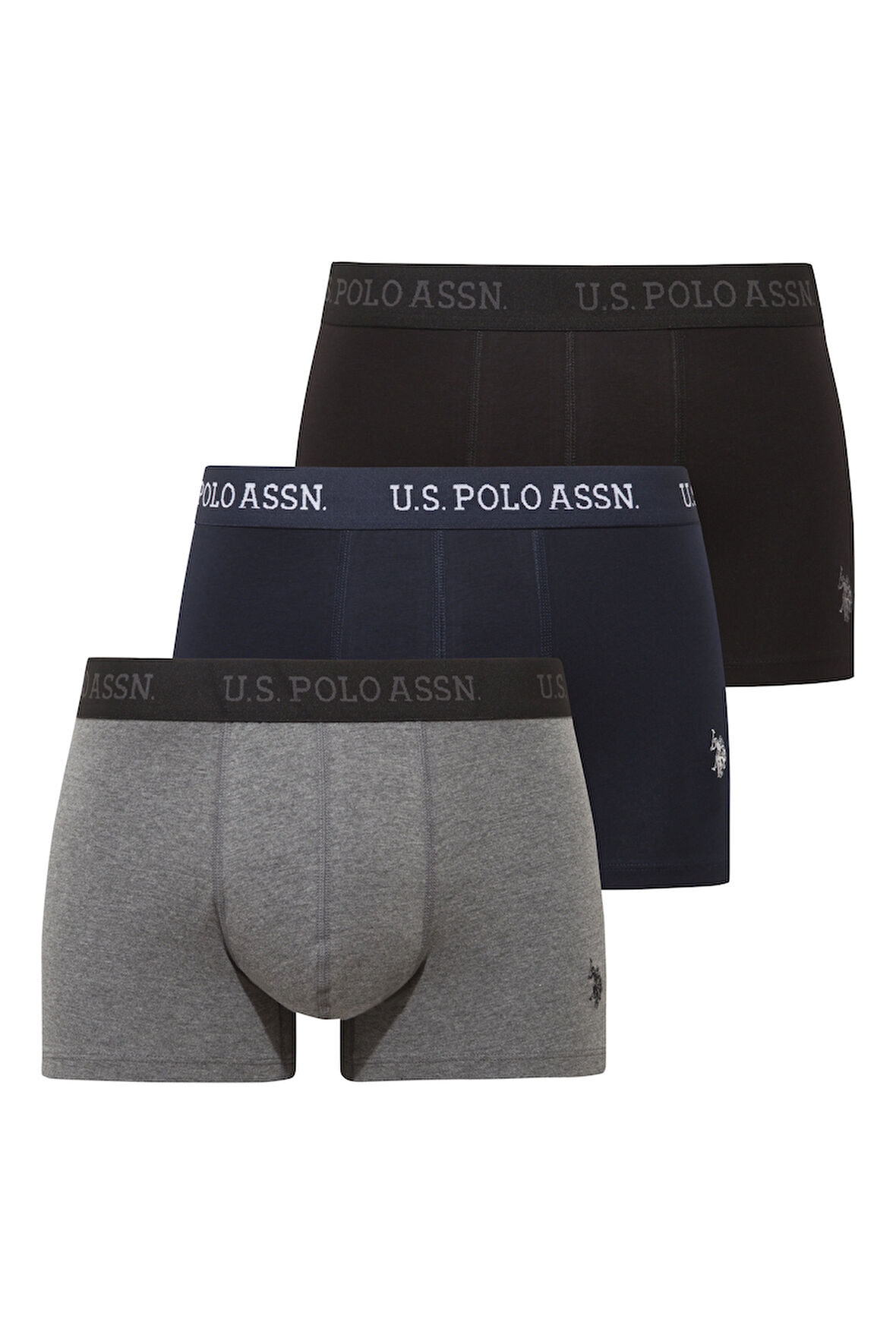 200 Siyah - Antrasit  Melanj- Lacivert 3 lü Boxer