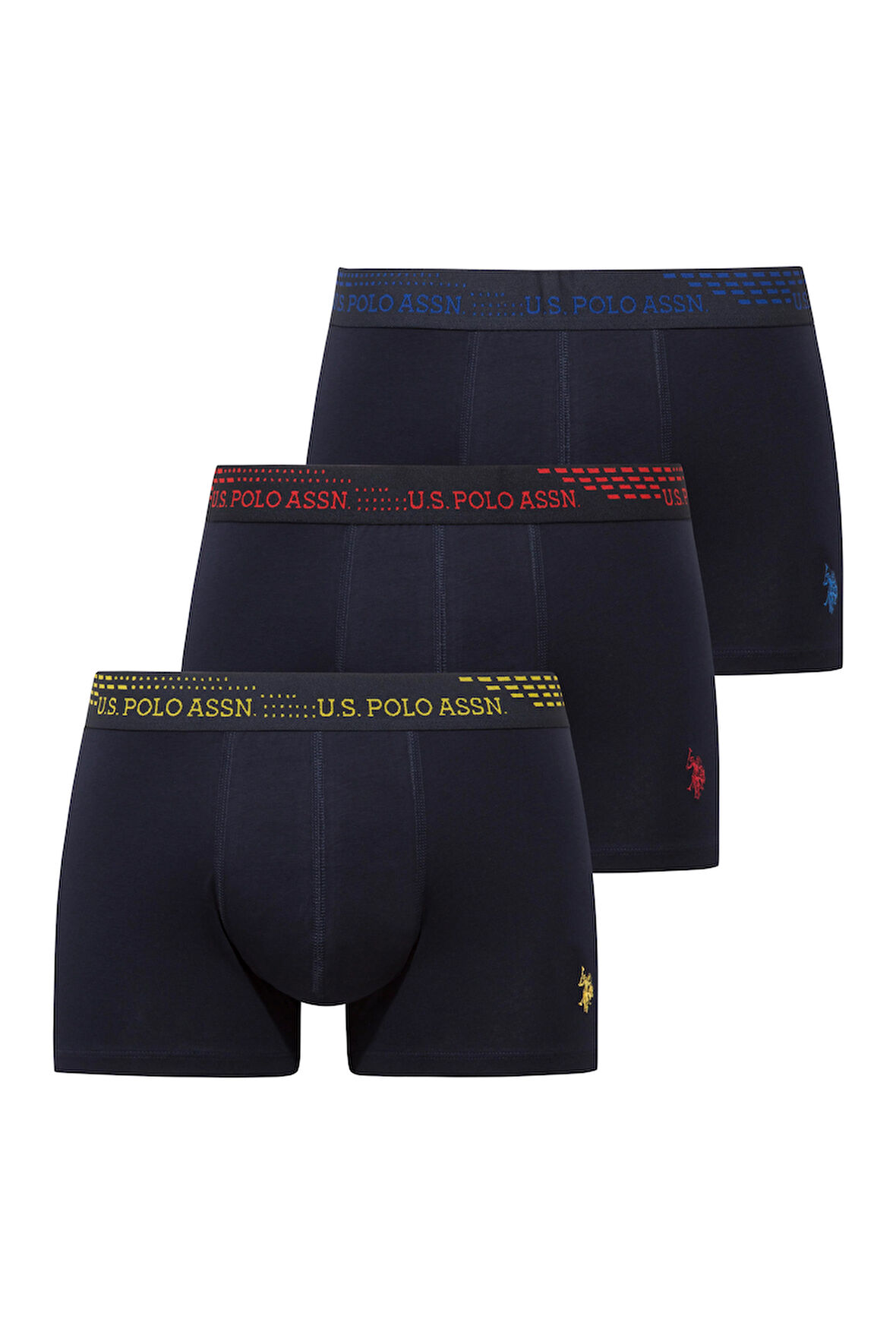U.S. Polo Assn. Erkek 200 Lacivert - Lacivert - Lacivert 3 lü Boxer 