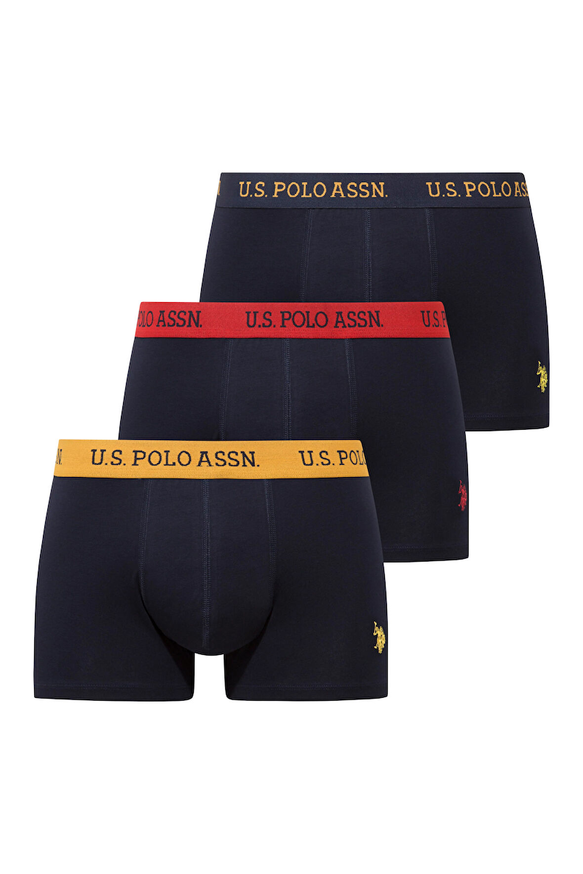 U.S. Polo Assn. Erkek  201 Lacivert - Lacivert - Lacivert 3 lü Boxer 