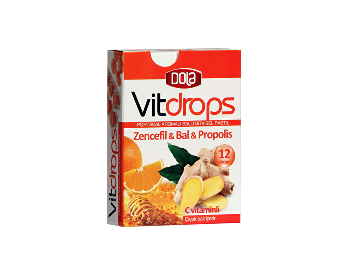 Dola Vitdrops Zencefil Bal 30 g Boğaz Pastili