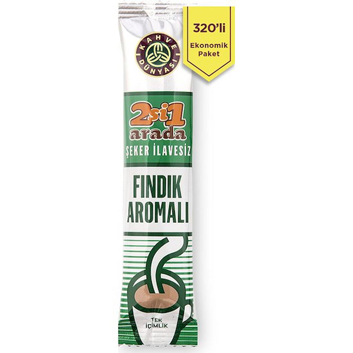 Kahve Dünyası 2si 1 Arada Fındık Aromalı 320'li Eko Paket