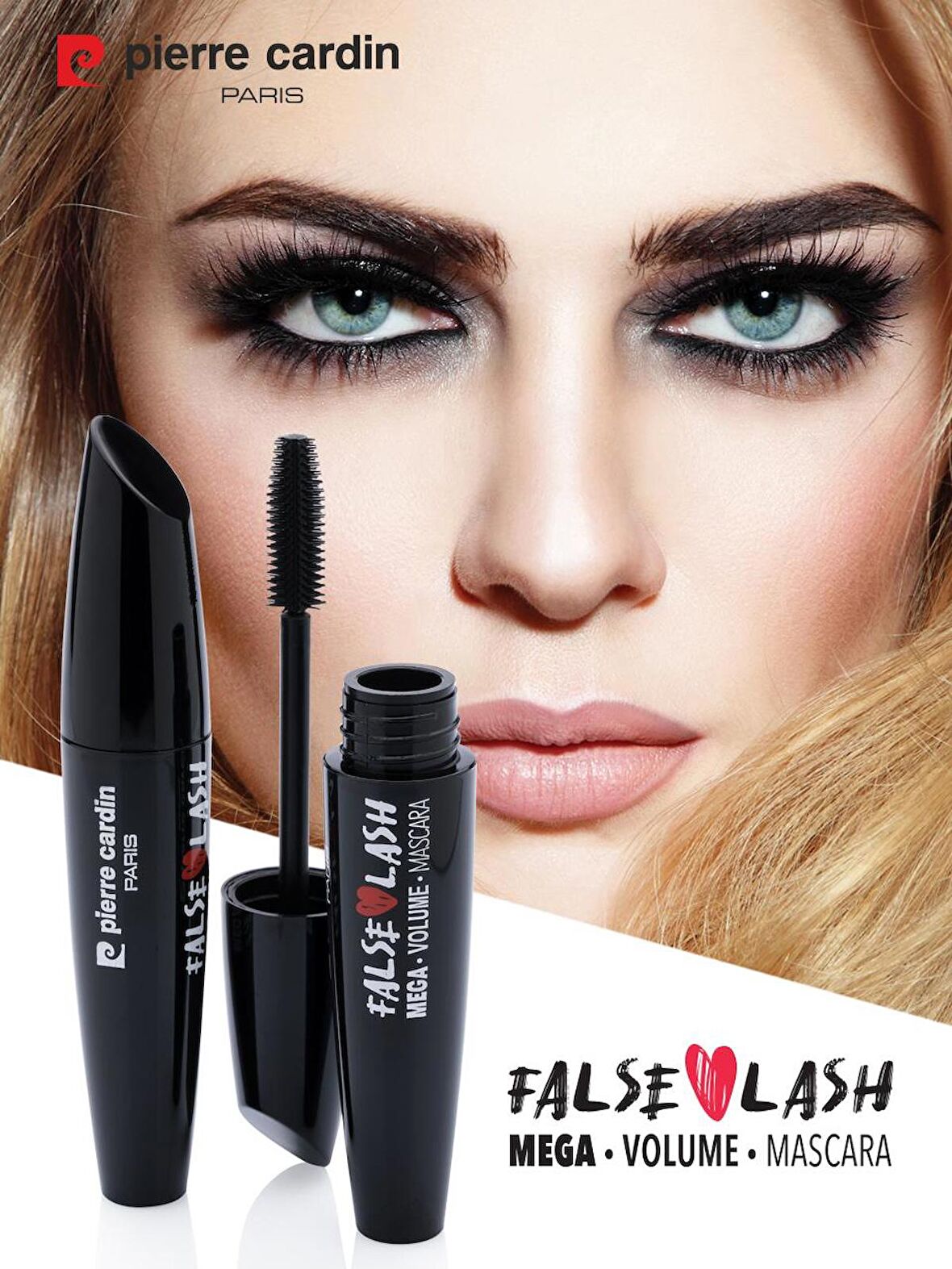 13277 - Pierre Cardin False Lash Mega Hacim Veren Siyah Mascara - 500