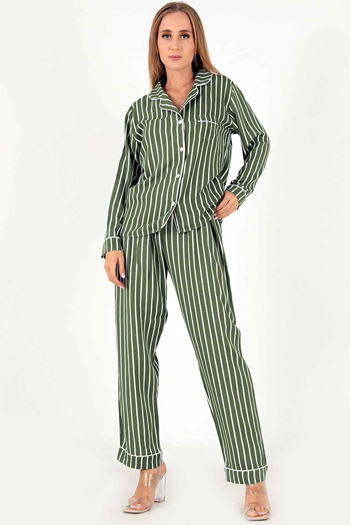 DoReMi Stripes Uzun Kollu Kadın Pijama Takım