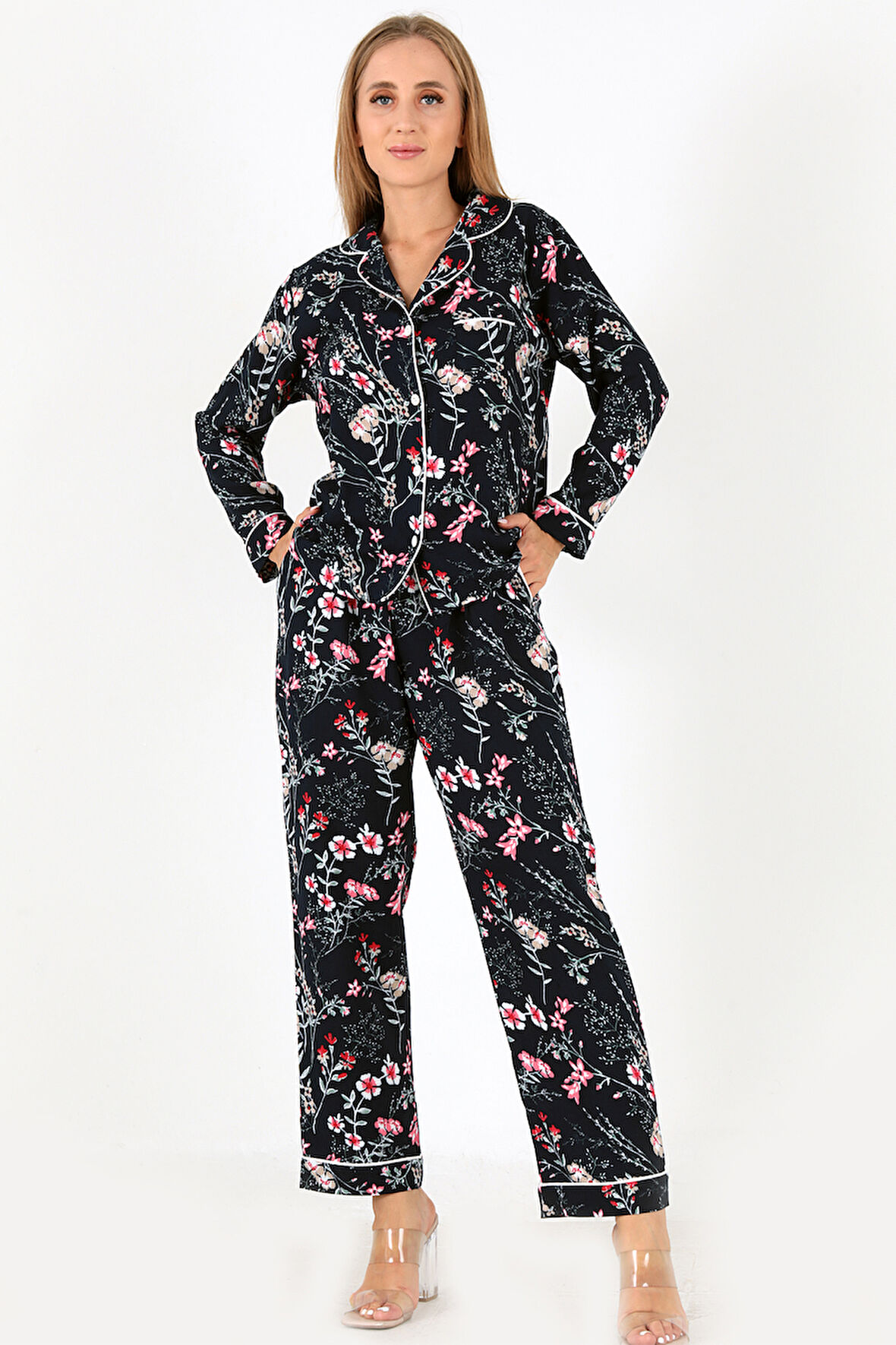 DoReMi Flower Garden Uzun Kollu Kadın Pijama Takım