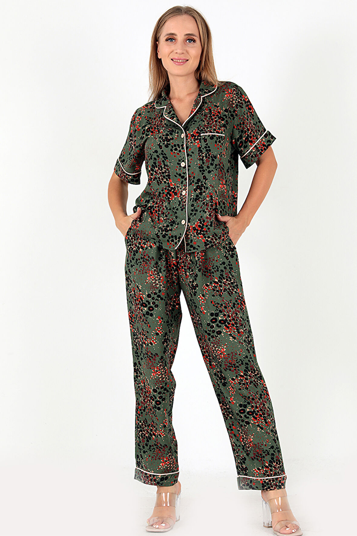 DoReMi Desenli Kısa Kollu Kadın Pijama Takım