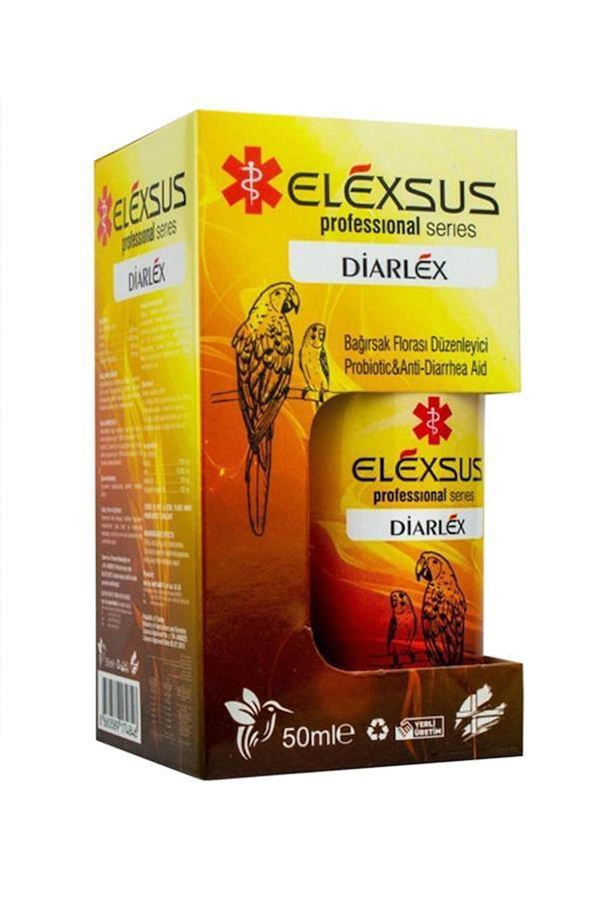 Elexsus Diarlex Kuşlar İçin Bağırsak Florası Düzenleyici Sıvı Vitamin 50ml