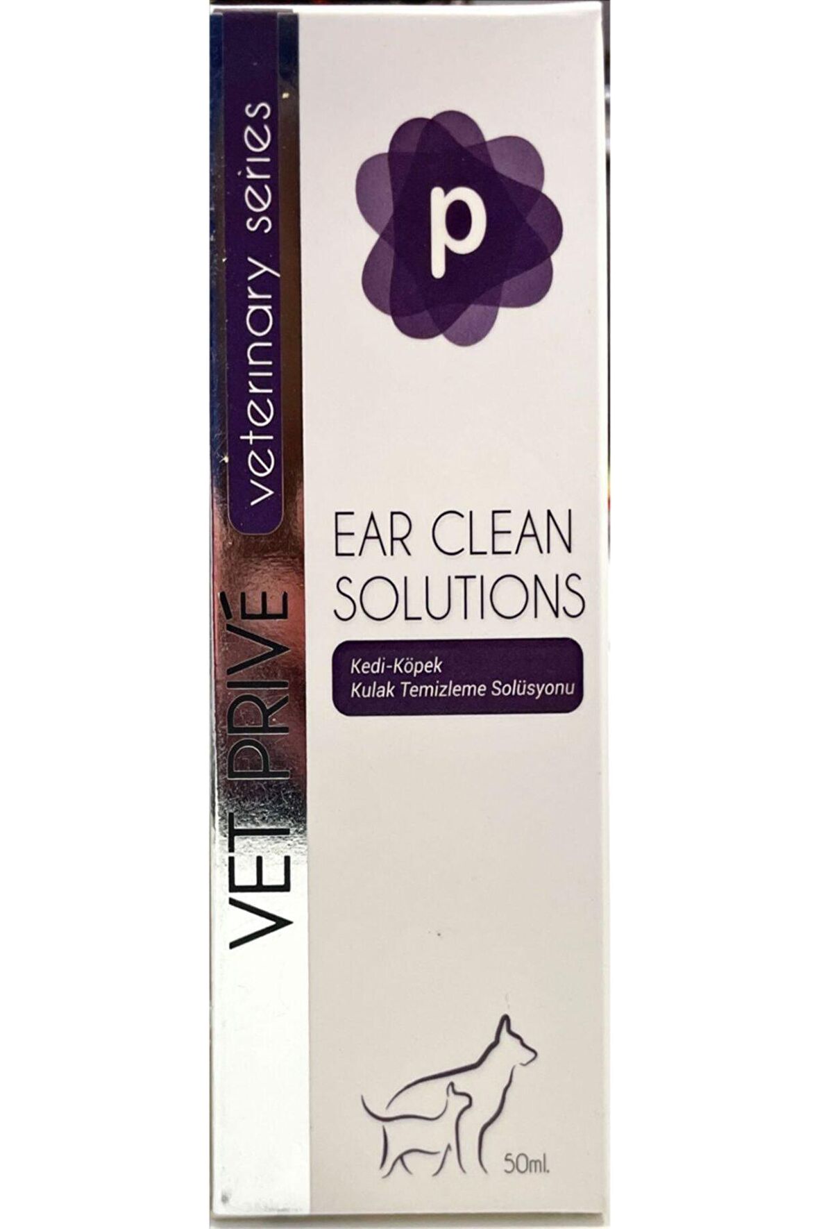 Vet Prive Ear Clean Solutions Kedi ve Köpekler İçin Kulak Temizleme Solisyonu 50ml