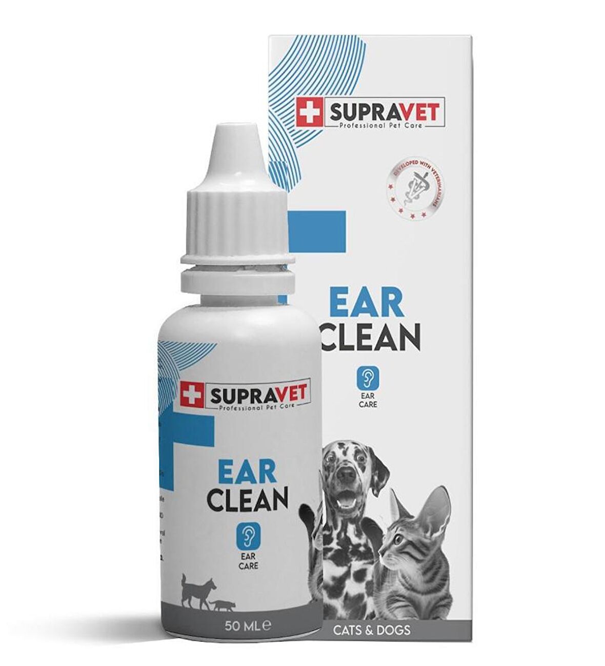 Supravet Ear Clean Kedi Köpek Kulak Temizleme Solüsyonu 50 Ml