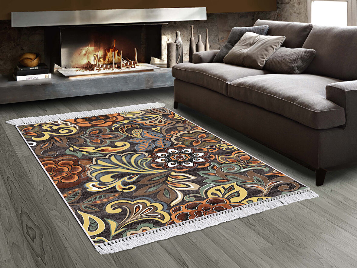 Dekoreko İnci Halı Dijital Saçaklı 1843 Desen 1