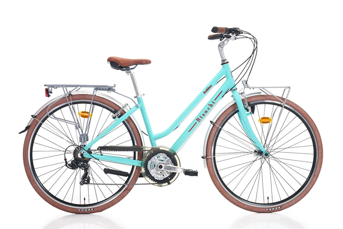 Bianchi Rubino Lady V Fren 21 Vites 28 Jant Şehir Bisikleti LK Celeste 43 Kadro