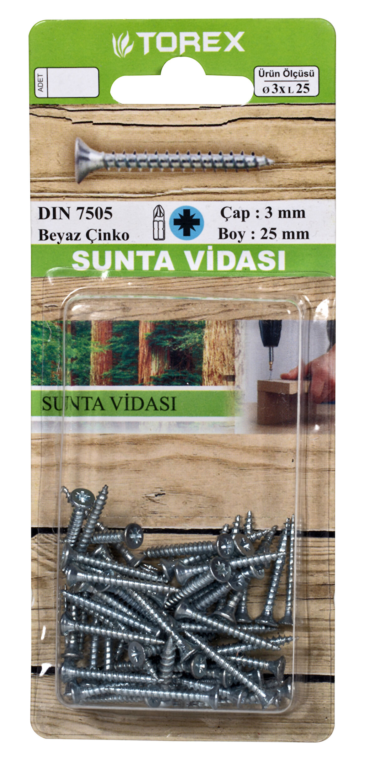 DIN 7505  3x25  Sunta Vidası