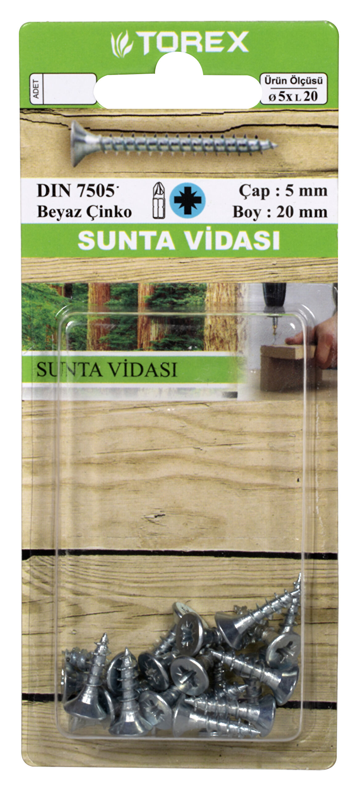 DIN 7505 5x20 Sunta Vidası