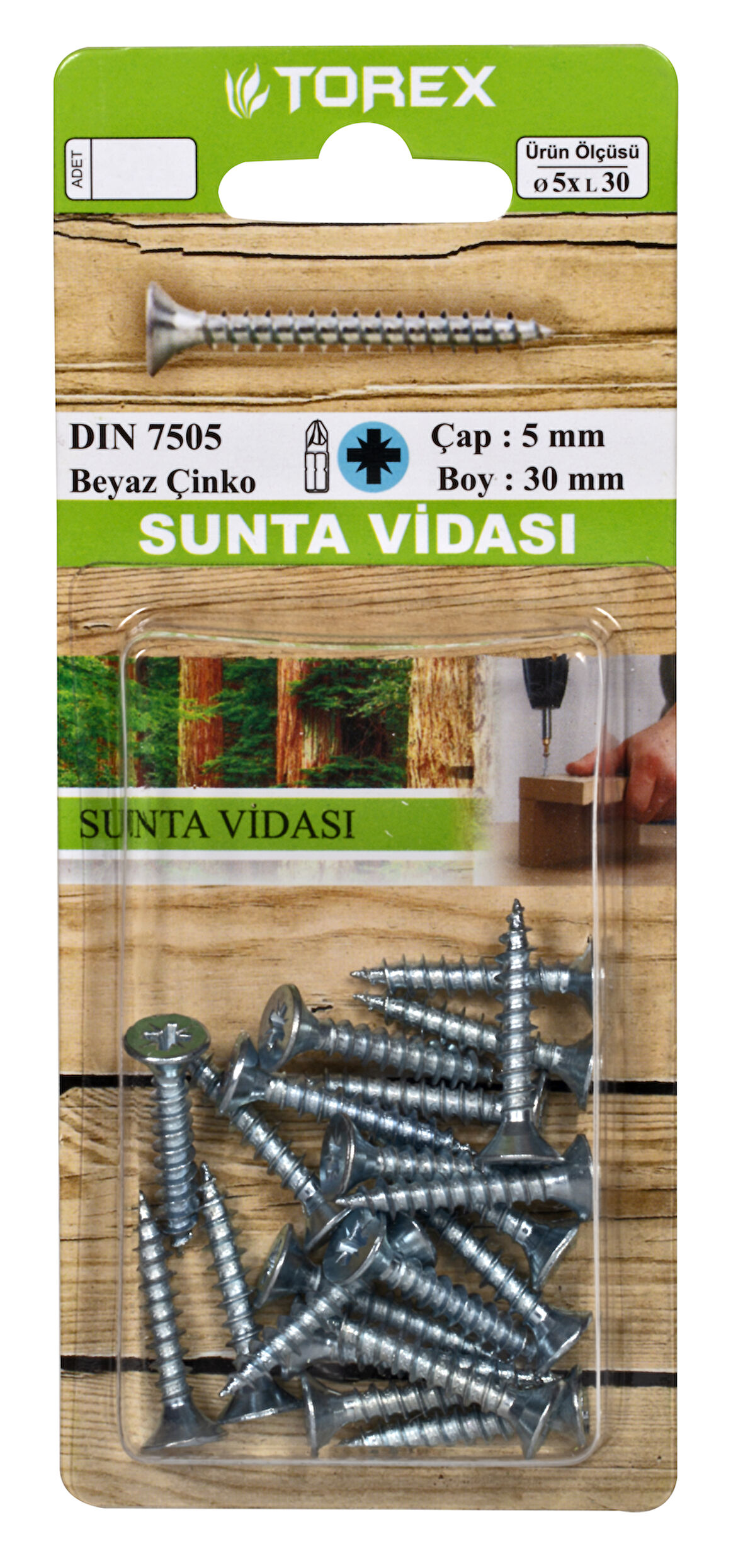 DIN 7505 5x30  Sunta Vidası