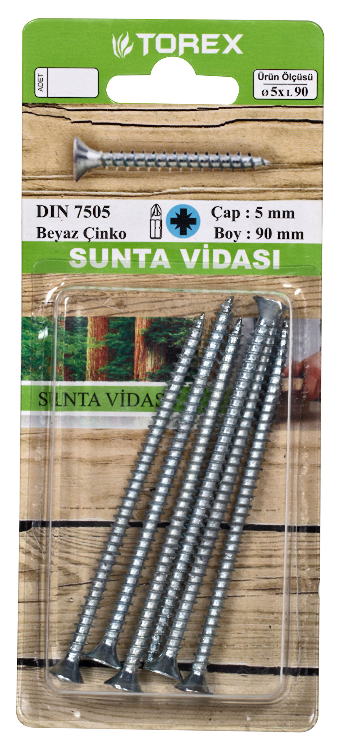 DIN 7505 5x90 Sunta Vidası