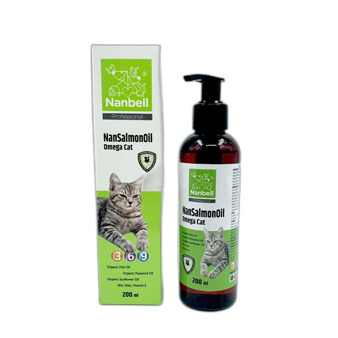 Nanbell NanSalmonOil Kedi Balık Yağı 200 Ml