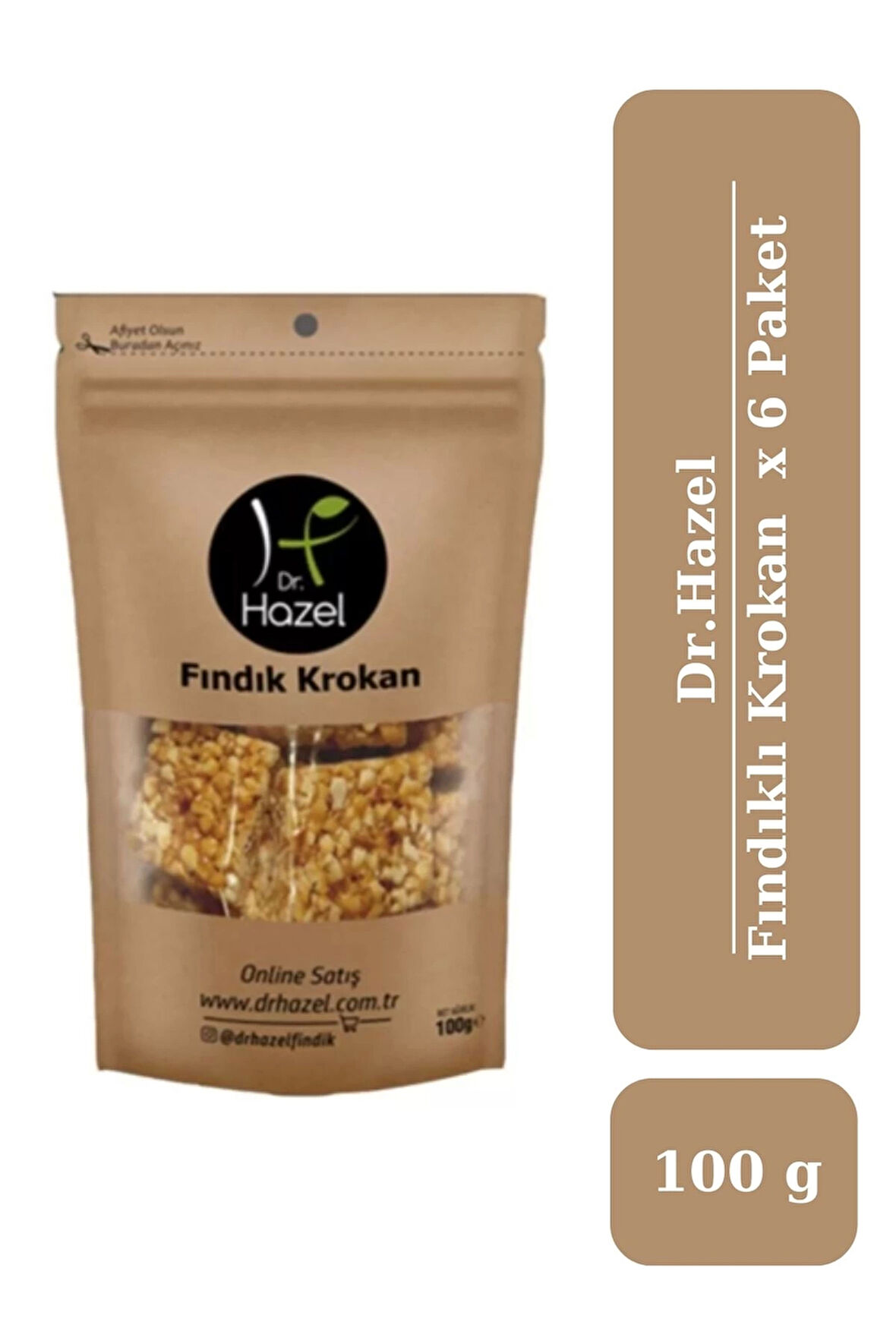 Drhazel Fındıklı Krokan 100 g x 6 Paket
