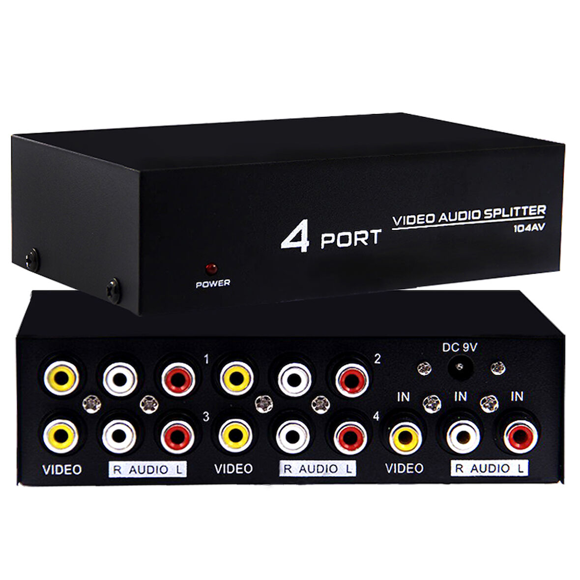 Powermaster AV-104 4 Port Video Audio Splitter Rca Video Dağıtıcı