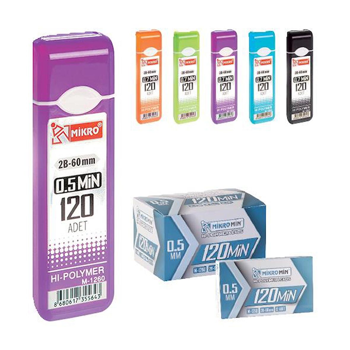 Mikro Min 2B 60 Mm 0.5 Mm M 1260   12'li Paket / Mikro