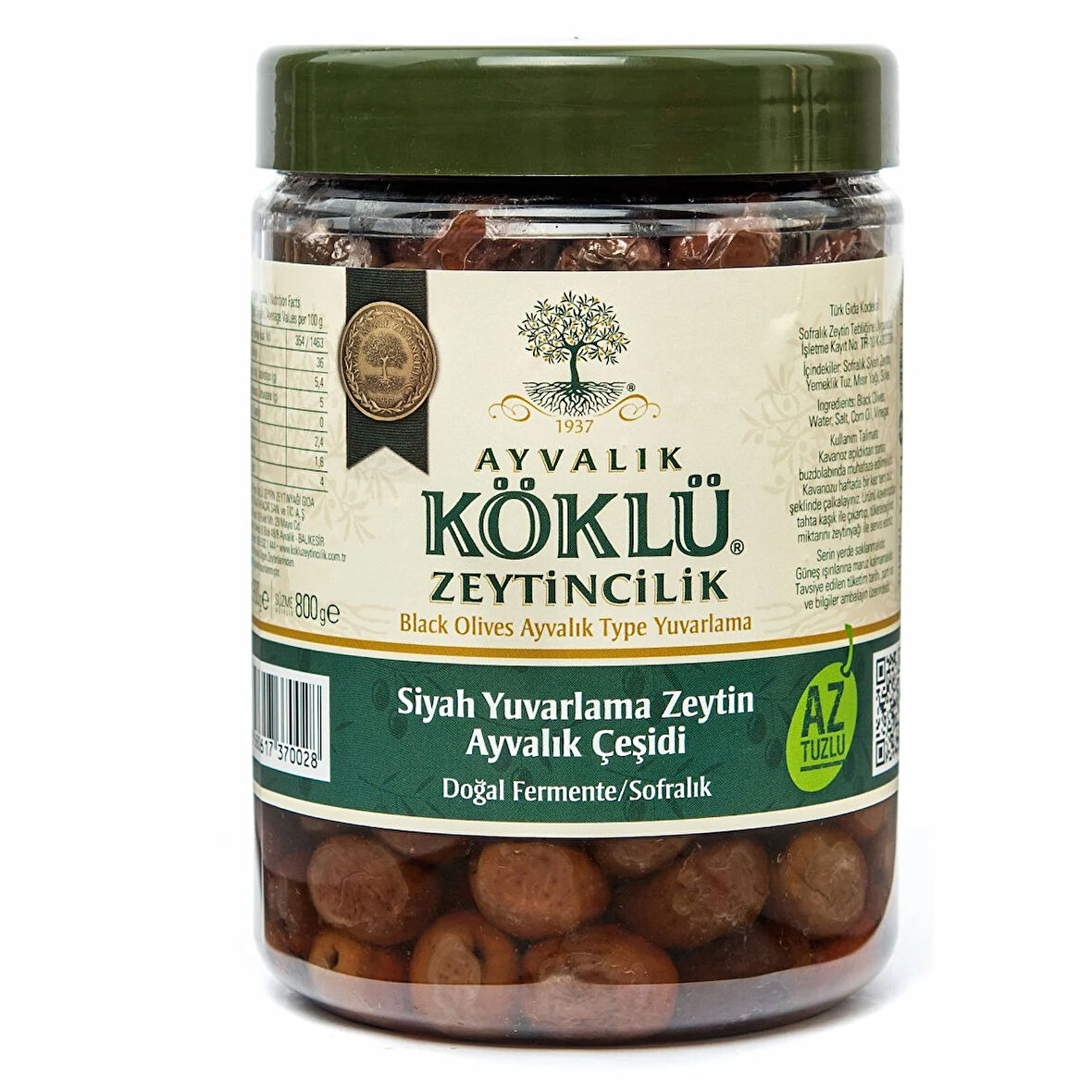 Az Tuzlu Ayvalık Yuvarlama Zeytin 1000cc