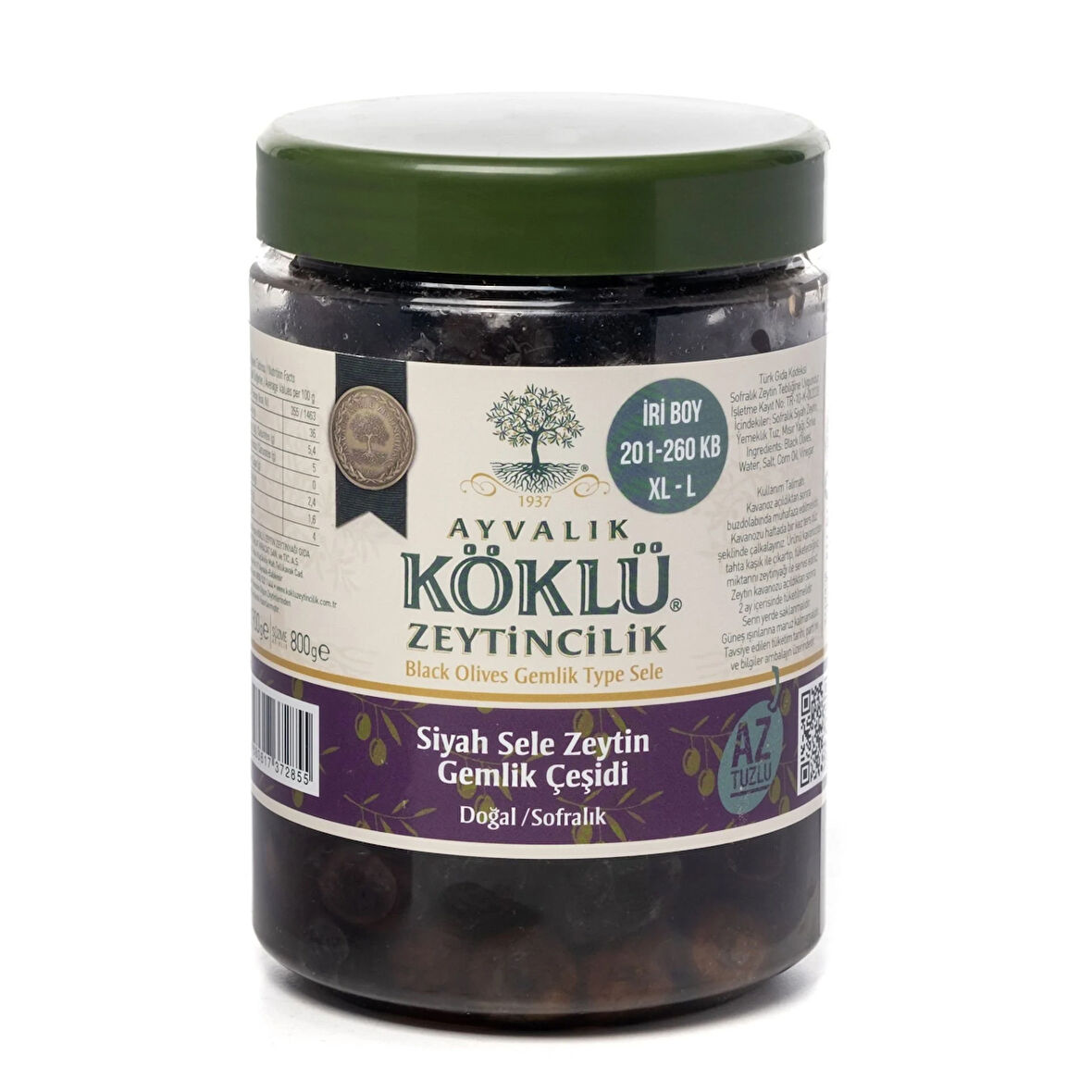 İri boy Gemlik Yağlı Sele Zeytin 1000cc