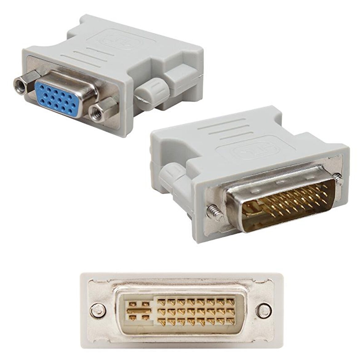 POWERMASTER DVI TO VGA DÖNÜŞTÜRÜCÜ (DVI ERKEK VGA DİŞİ) DVI 24+5 PİN