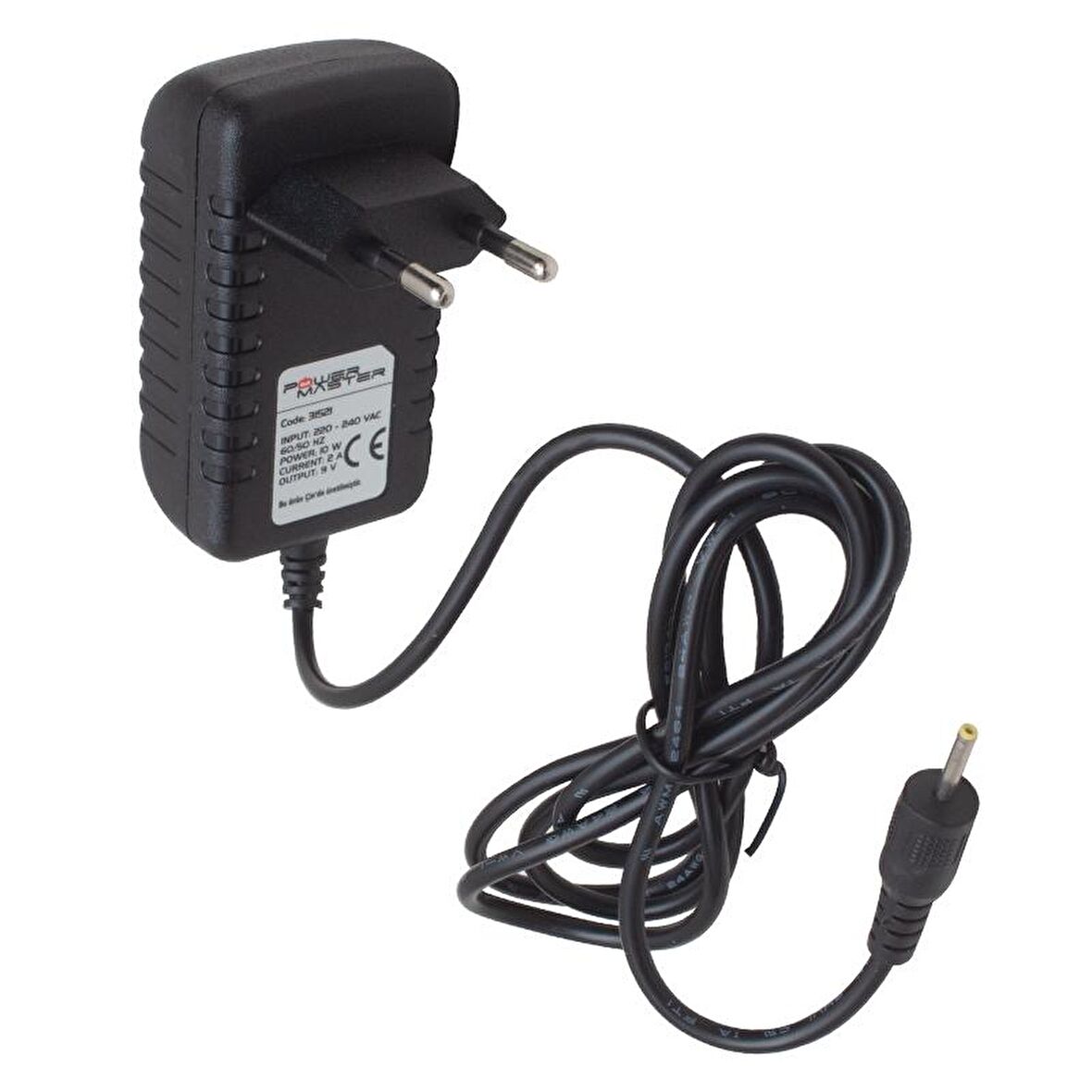 POWERMASTER PM-31521 9 VOLT 2 AMPER İNCE 2.5*0.7 UÇ TABLET PC ADAPTÖRÜ