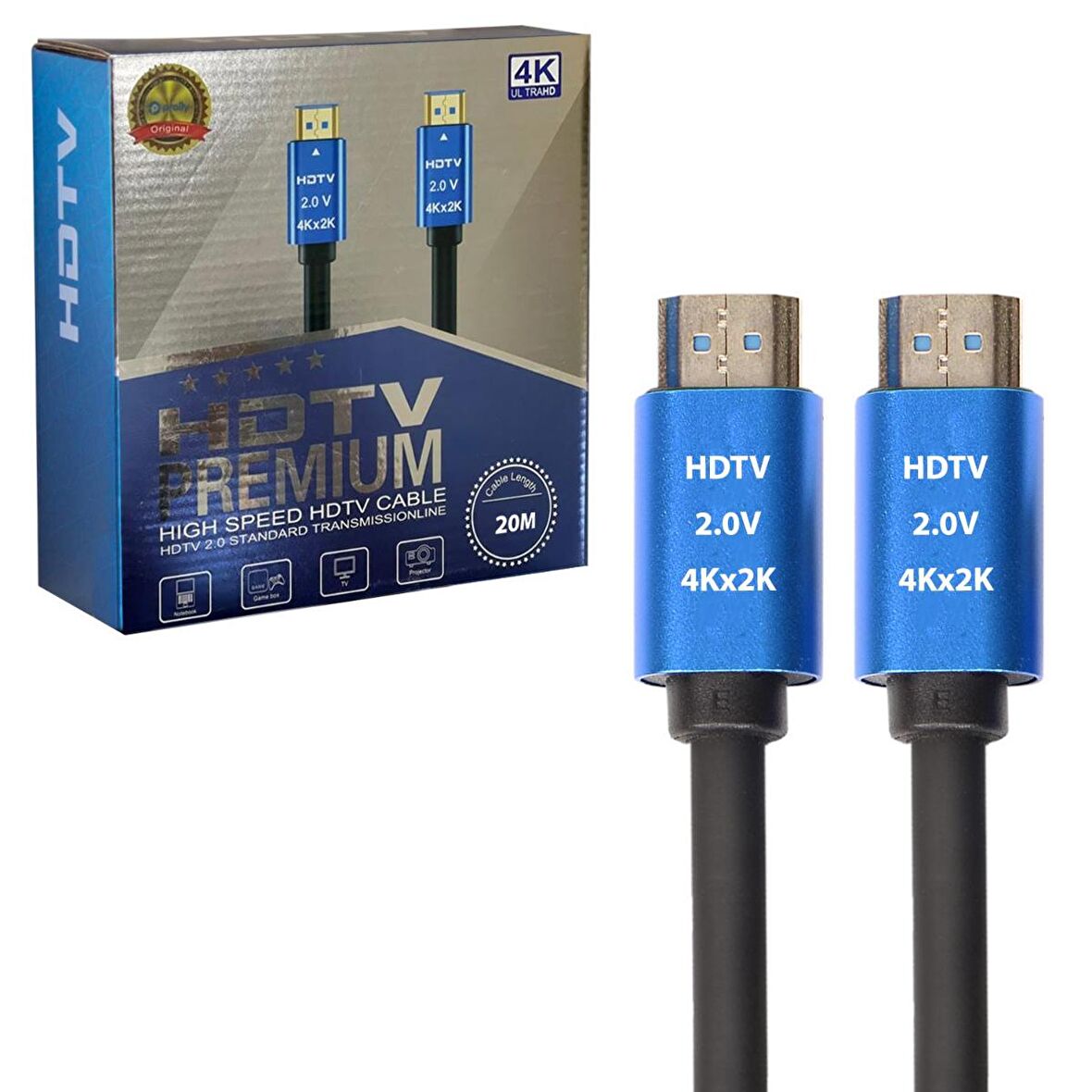 HDMI KABLO GOLD 2.0V 2K 4K HDTV 20MT SE-20M4K