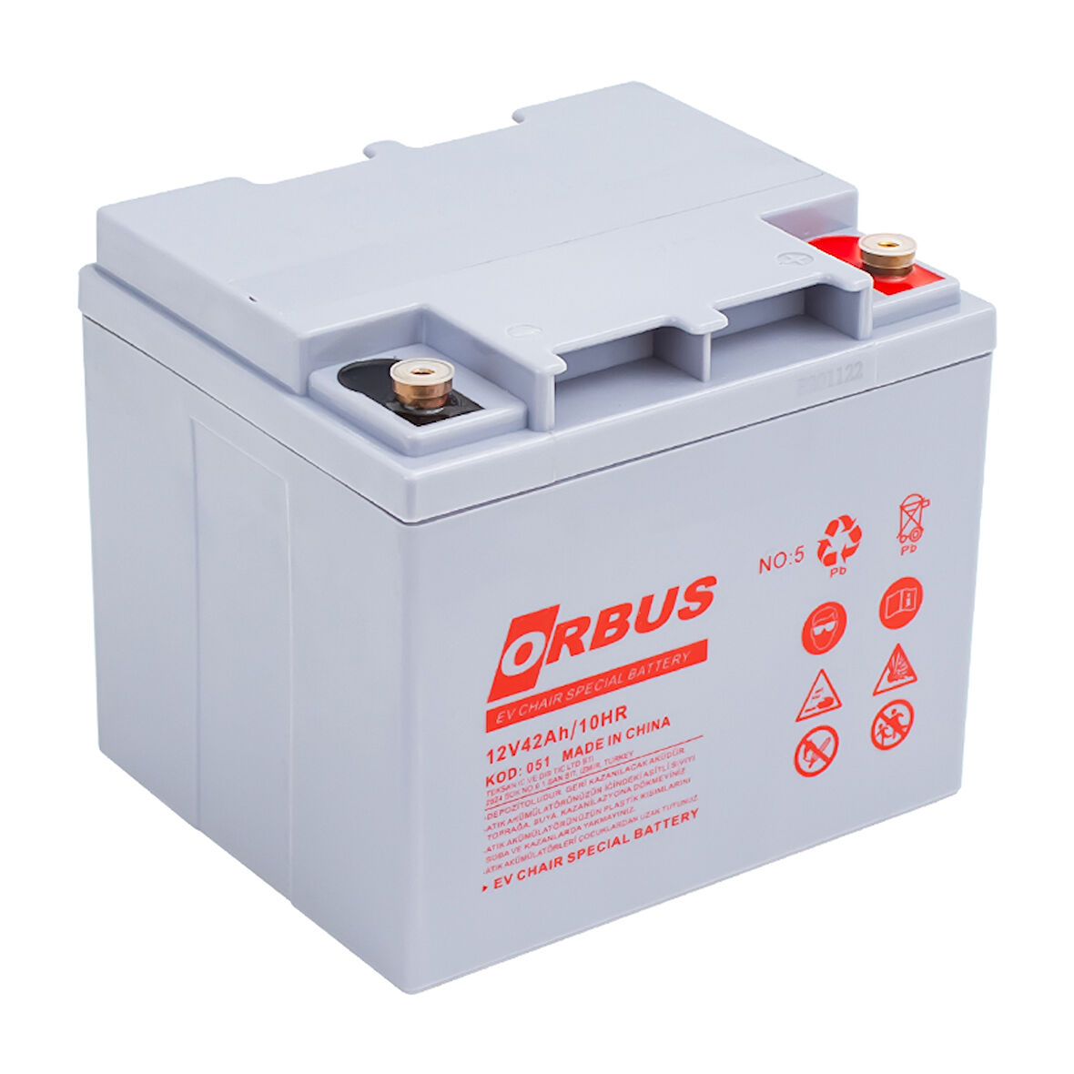 ORBUS 12 VOLT - 42 AMPER ENGELLİ ARAÇ AKÜSÜ (197 X 165 X 175 MM)