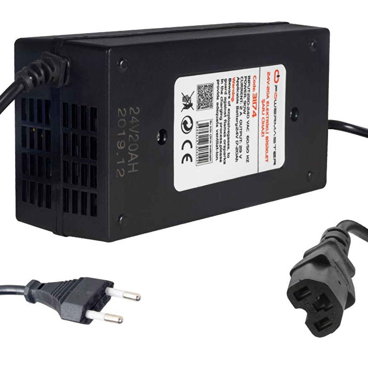POWERMASTER PM-31174 24 VOLT - 20 AMPER ELEKTRİKLİ BİSİKLET ŞARJ CİHAZI