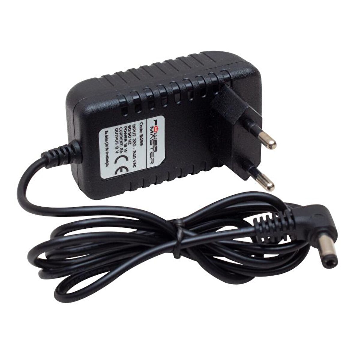 POWERMASTER PM-3499 8 VOLT - 2 AMPER POS MAKİNESİ ADAPTÖRÜ 5.5*2.5 UÇ