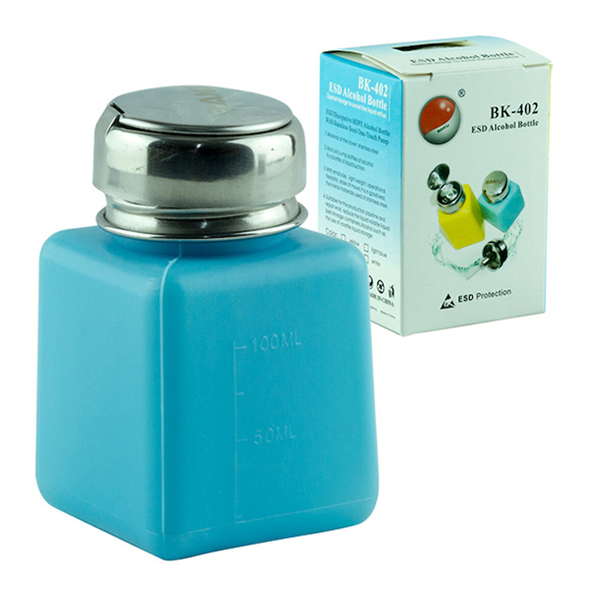 Ayt Baku BK-402 100 Ml Şişe Plastik Boş Al kol Şişesi