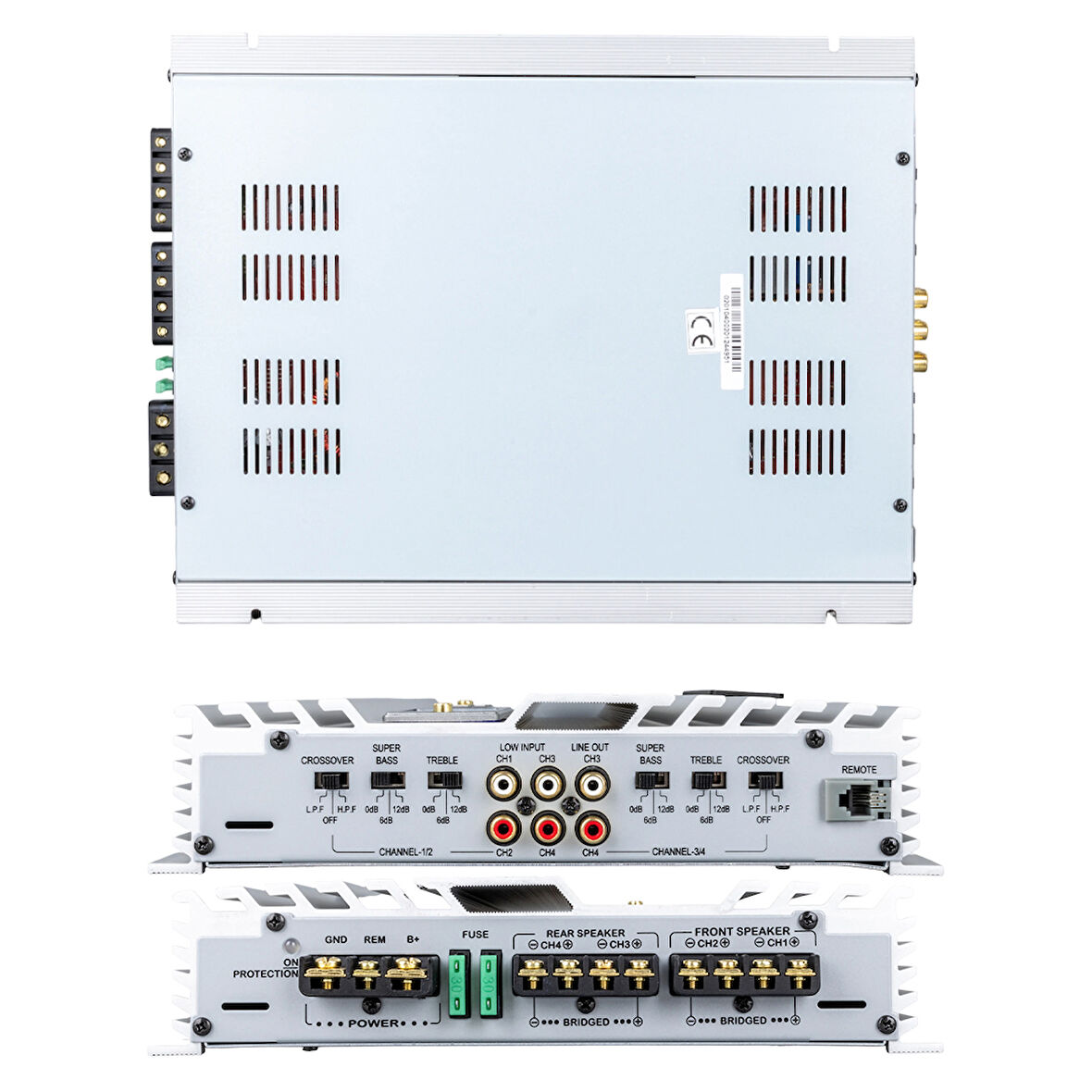 Jameson USA-505A 4 Kanal 2500 Watt Oto Anfi Araç Ses Sistemi Hoparlör Amfisi