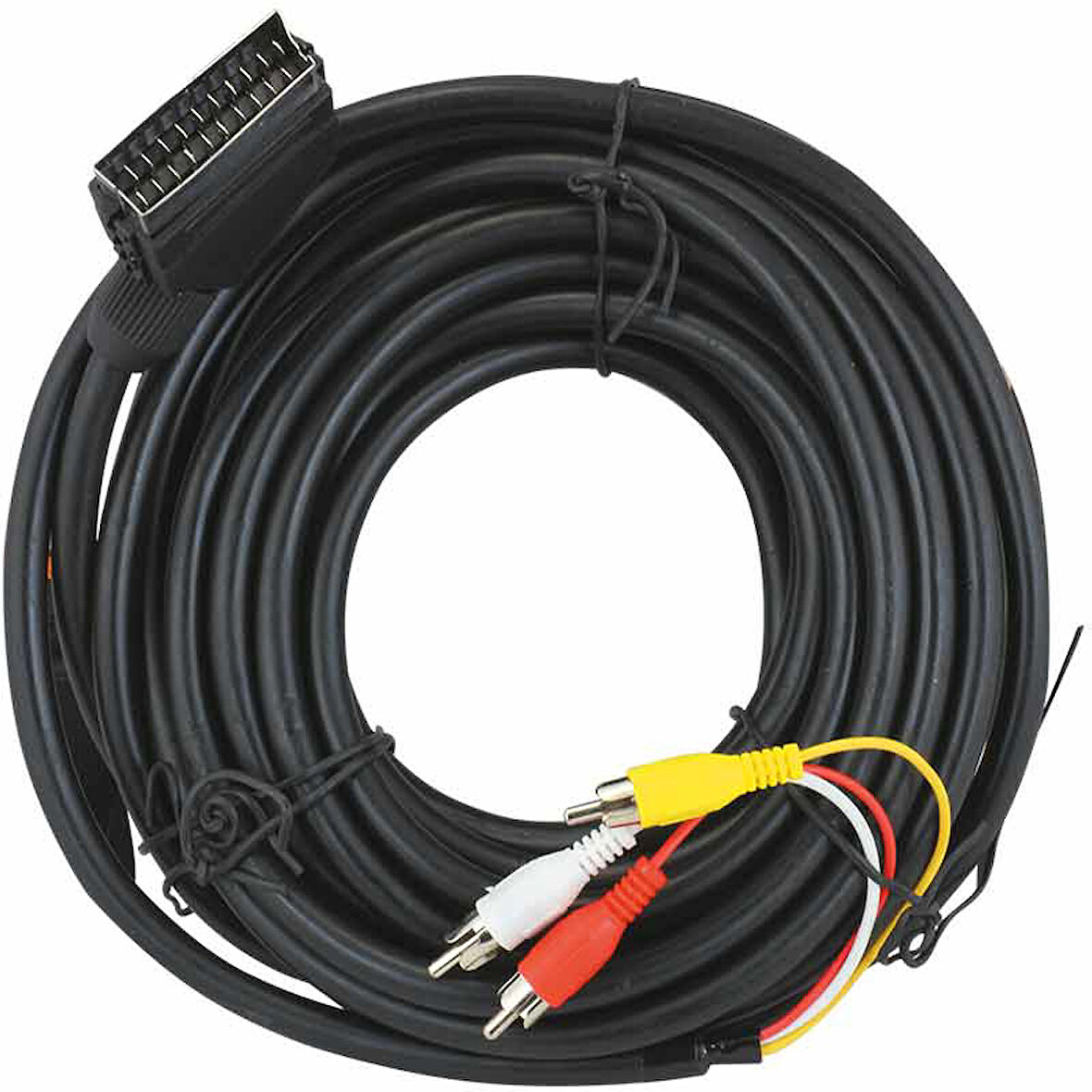 Ayt Scart 3 RCA 10 Metre Renkli Rca Girişini Scart Girişine Çevirici Kablo