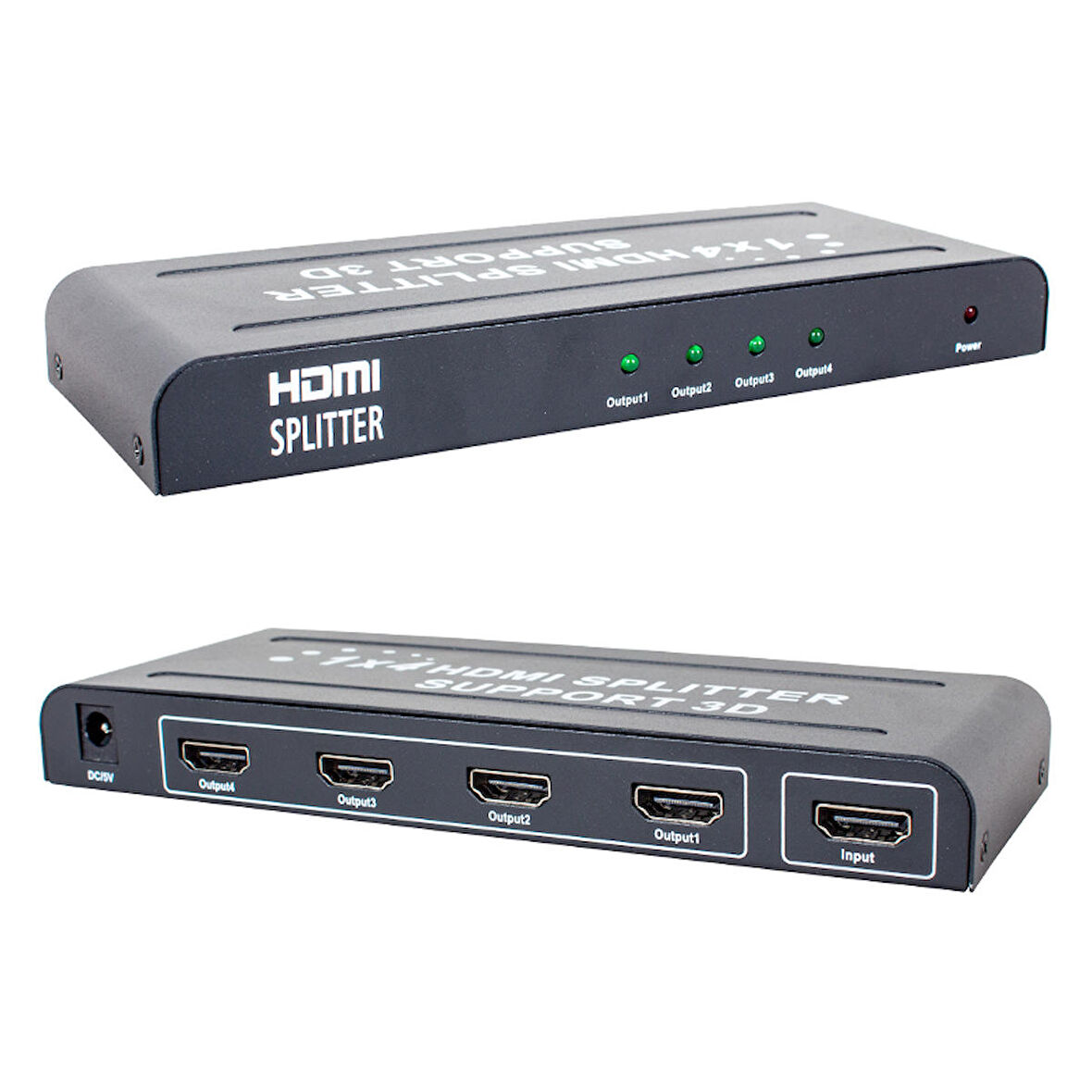 POWERMASTER PM-12081 1.4V 1080P 4K*2K 4 PORT HDMI SPLITTER DAĞITICI ANFİLİ