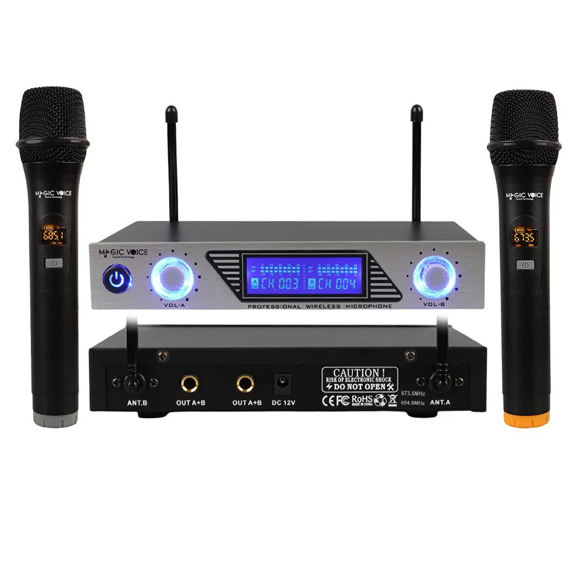 Magicvoice MV-1312EE UHF 2 El Kablosuz Telsiz Mikrofon